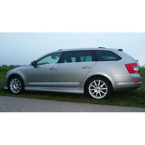 Baguettes de porte latérales chromées pour Skoda Octavia III Break (1/4)
