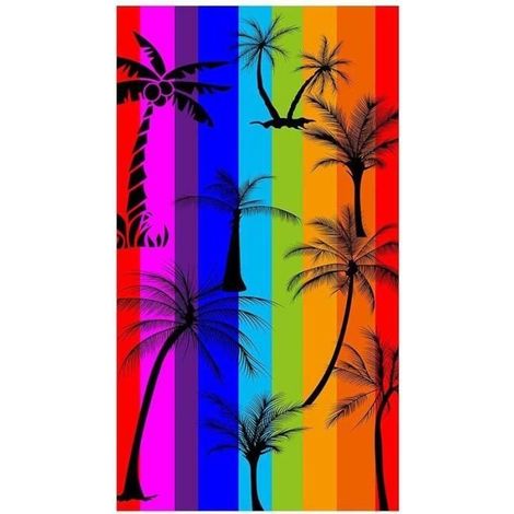 Serviette de plage - Serviette de plage - Imprimée en microfibre - 100 x 180 cm - Séchage rapide - Douceur (1/4)