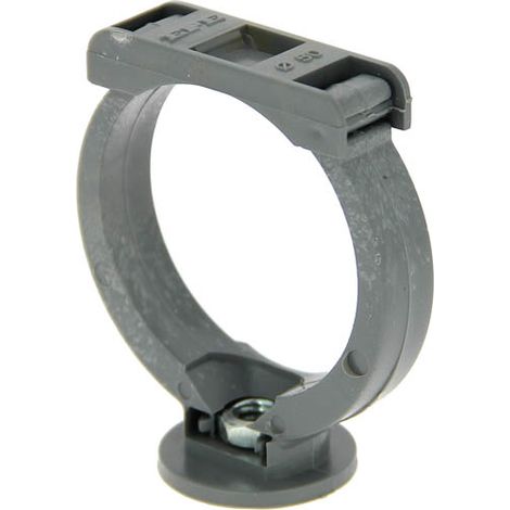 Adequa – Collier de fixation murale PVC Ø50 – Fixation solide pour plomberie – Couleur gris RAL 7037 – Applications durables