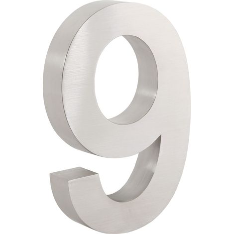 Zelsius numero civico in acciaio inox 9