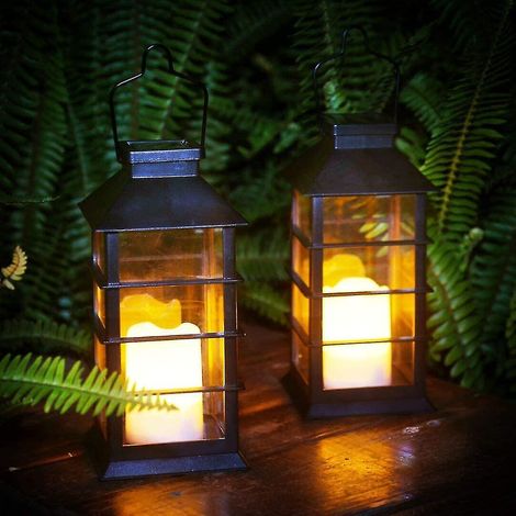 Lanterna solare a LED, candela senza fiamma, candela da giardino, lanterna solare per esterni (1/5)