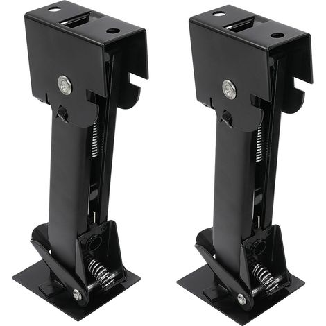 Béquille télescopique stabilisatrice pour caravane - 2 pièces, 362 kg, acier carbone (1/5)