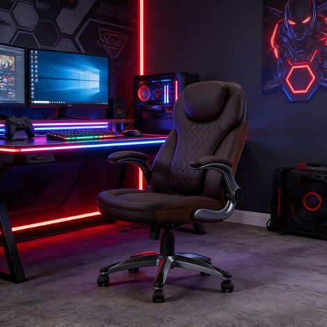 Fauteuil de direction Weich, assise de bureau à dossier haut, siège exécutif (lot de 1 chaise professionnelle)