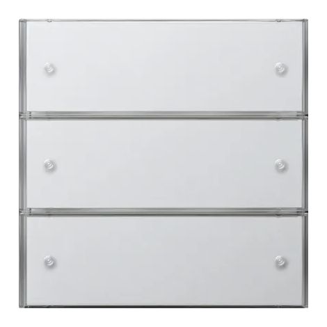 Gira Tastsens.3 Komfort 3f KNX Flächenschalter Reinweiß [2033112], 2033 112