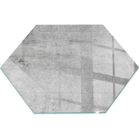 Funkenschutzplatte für Kamin Schutzplatte Design Hartglas Dekorative Glasbodenplatte Glasboden Motiv Rohbetonstruktur h40 cm