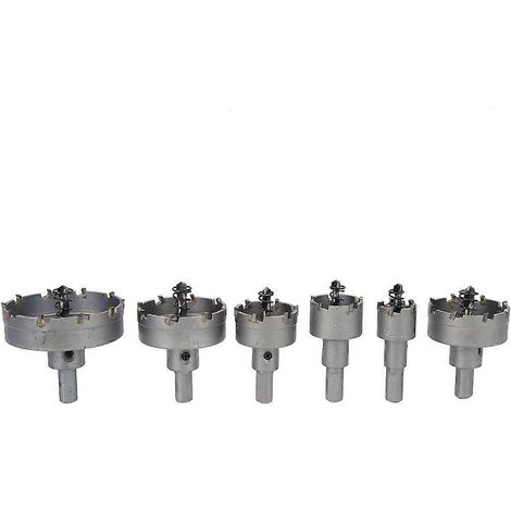 6-teiliges Lochsägen-Set, Elektrowerkzeug, Handwerkzeugzubehör, groß, Hartmetall, für Eisen