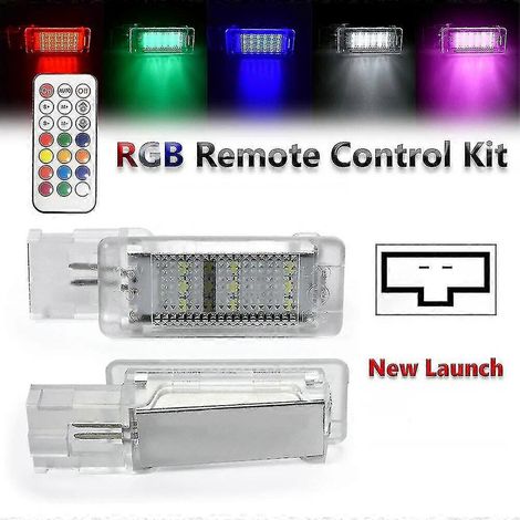 Éclairage LED pour plancher, coffre, boîte à gants et autres accessoires pour Skoda Octavia 1Z 5E, Fabia, Superb, Rapid, Yeti, Kamiq, Scala, Citigo, Roomste. Couleur : Kit RGB 1. (1/4)