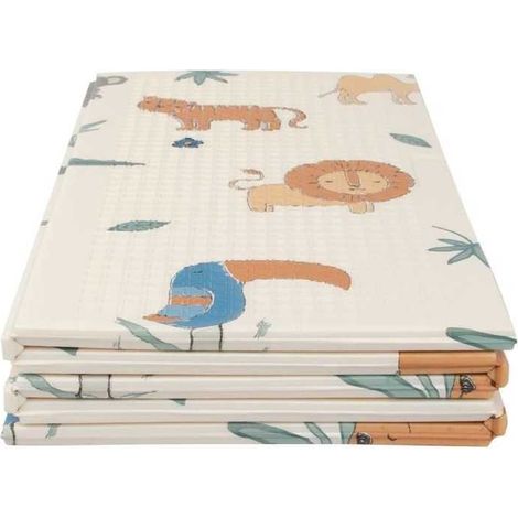 Tapis d'Éveil Réversible - NUBY - 200 x 150 x 1 cm - Léger et pliable - Safari - Des la naissance (1/3)