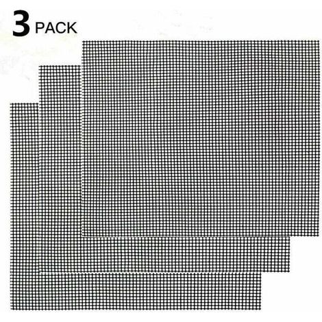 [JAMAIS UTILISÉ]Grille de barbecue,Grille Barbecue Tapis de Cuisson Antiadhésif 3 Pièces - Feuille de Cuisson Réutilisable Résistante à la Chaleur de Gril, pour Le Barbecue D'intérieur et Extérieur (N