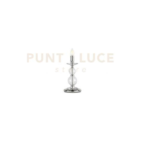 LUMETTO VIVALDI 1 LUCE TRASPARENTE CROMO ATTACCO E14 D.14CM