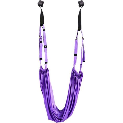 Aerial Yoga-Hängematte, verstellbarer Yoga-Gurt aus Polyester und Baumwolle für Ballett, Pilates, Gymnastik, Flexibilität, mit elastischem Fitnessgürtel