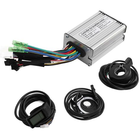 Kit de contrôleur de moteur électrique 36V/48V 350W avec contrôleur de moteur sans balais 17A, écran LCD4 KT et capteur d'accélérateur pour vélo électrique (1/5)