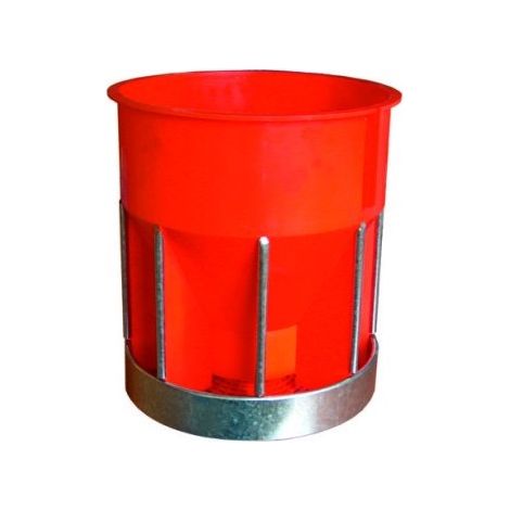 Gyc Round Comedero per coniglio, 8 kg, protezione inox, Мч 31,5 cm x 34,5 cm H