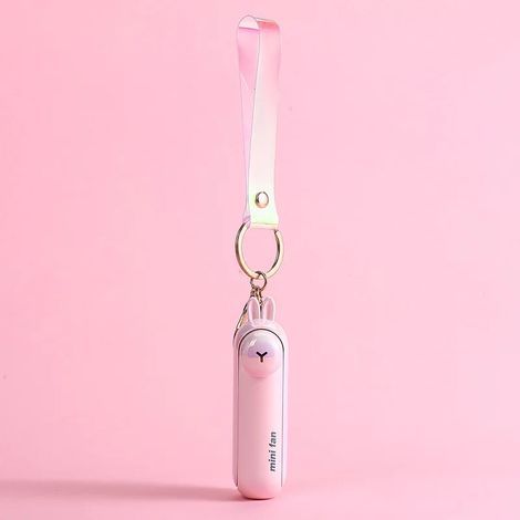 Mini ventilateur mignon Kipas, portable, pliable, rechargeable par USB, idéal pour une table de chevet ou de bureau.-AquaForge (1/5)