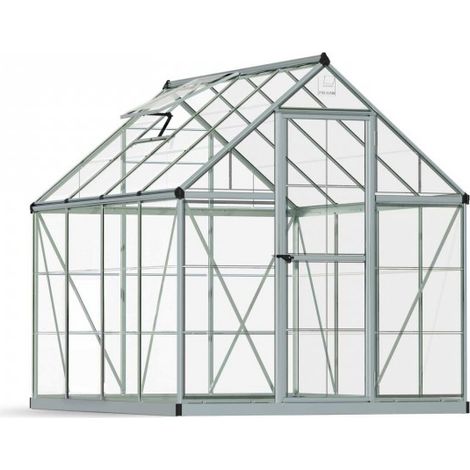 Greenhouse Harmony 6X8 - Polycarbonate - L247 x W185 x H208 - Silver