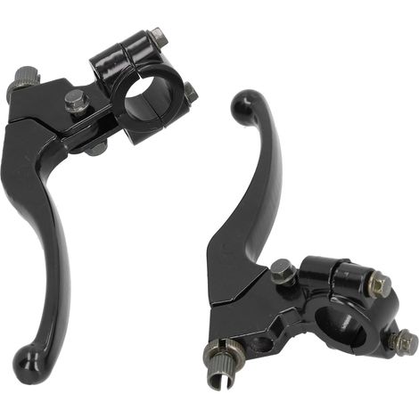 Paire de leviers d'embrayage universels pour pit bike, dirt bike, quad, motocross, guidon de 7/8 po (1/5)