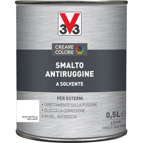 SMALTO ANTIRUGGINE 500ML BRILL. BASE PASTEL.