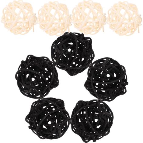 Boules en Rotin Tressé pour Diffusion de Fragrance et Décoration, 20 Pièces, Diamètre 3 Cm, Accessoires D'aromathérapie pour Rebords de Fenêtres et Armoires (1/5)