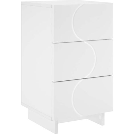 Bedside Cabinet White 33.5 x 34.5 x 60 cm Engineered Wood vidaXL (1/5)