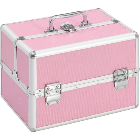 Teenpull – Kosmetikkoffer 22x30x21 cm Rosa Aluminium (1/5)