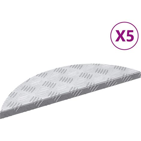 Plaques à damier 5 pcs Argent 60 x 18 cm Aluminium CFW773341 (1/2)