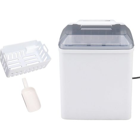 Machine à glaçons de comptoir ABS portable électrique, 9 glaçons en 8 à 9 minutes, prise EU 220V, blanc (1/5)