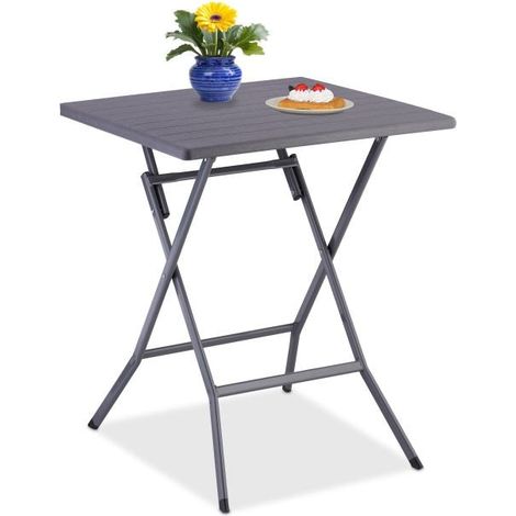 3-piece balcony furniture set in wooden look (1/5)