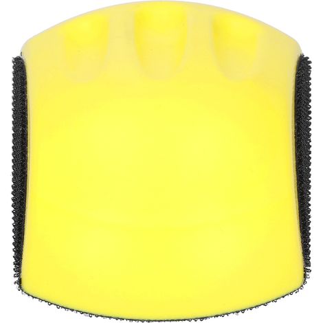 Lot abrasif à main 125mm, bloc de ponçage manuel avec fixation auto-agrippante, disque de polissage 5 pouces, outil de lustrage réutilisable. (1/5)