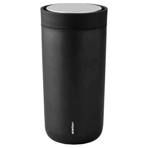 Stelton To Go Click Bicchiere Termico 0.4 Litri Nero Metallico