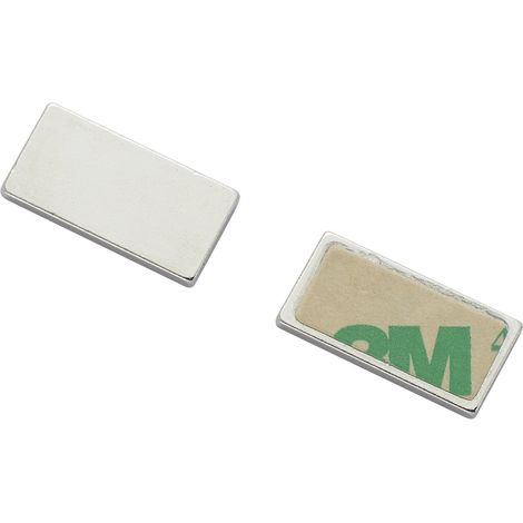 TRU COMPONENTS N35-451502 1563950 Magnet-Pad N35-451502 Silber (L x B) 20 mm x 10 mm 1 St.