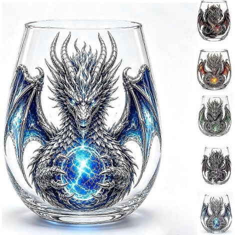 Verre à whisky à motif de dragon, mug orné d'un dragon mythique, idéal pour la décoration de bar et les cadeaux d'occasions spéciales. (1/5)