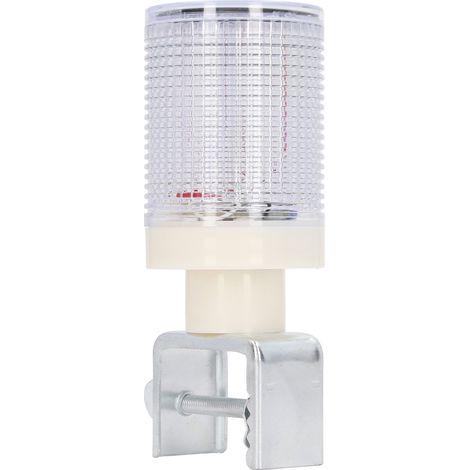 Ortviai Lampe clignotante solaire LED rouge et bleu pour chantier routier nocturne, avec panneau solaire monocristallin et batterie intégrée (1/5)