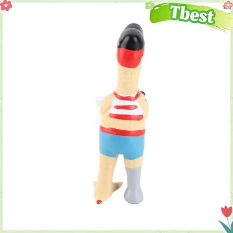 Tbest Jouets grinçants de chien de latex Jouets pour chiens de poulet grinçants, résistants aux animalerie jouet Poulet pirate (1/5)