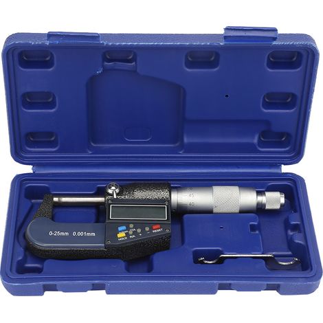Measure Tool 0-25mm Electronic Digital Micrometer 0.001mm Thickness Gauge and Wrench Set (1/5)
