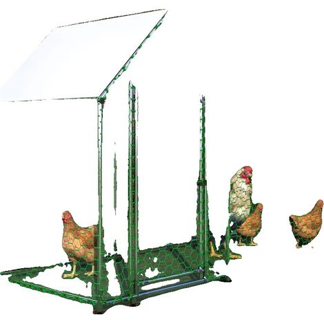 Gallinero, cerradura de seguridad, cubierta impermeable, color plata. (1/5)