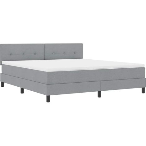Maison Exclusive - Letto a molle con testiera Grigio chiaro 180 x 200 cm Tessuto (1/5)