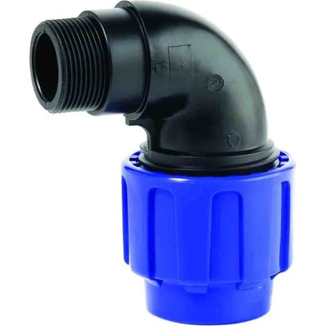 Raccord de tuyau PP PE 90° angle 32 x 1" AG (1/5)