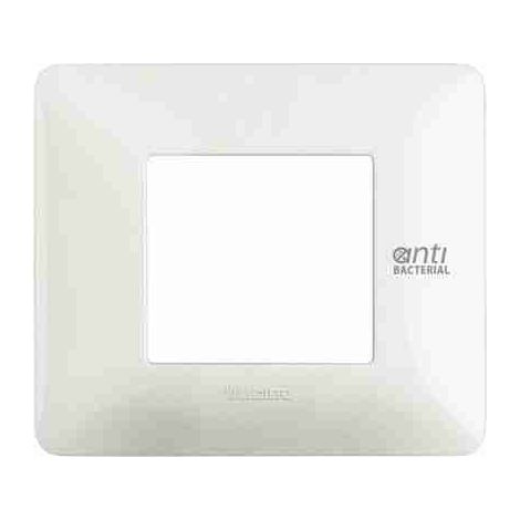 BTIAM4802BAB Placca in tecnopolimero 2 moduli antibatterico