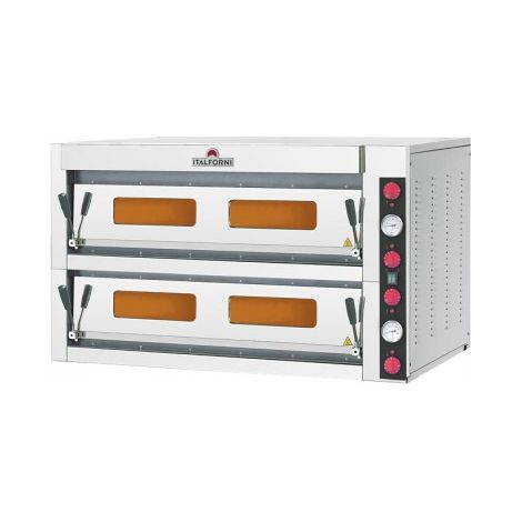 Four à Pizza Electrique Double avec Commandes Mécaniques - 12 Pizzas - Italforni