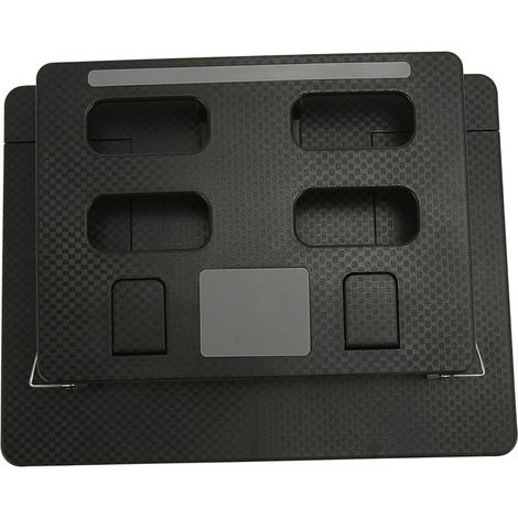 Support d'ordinateur portable réglable en hauteur avec rotation à 360°, support ergonomique inclinable pour bureau, plateau rabattable pour ordinateur portable. (1/5)
