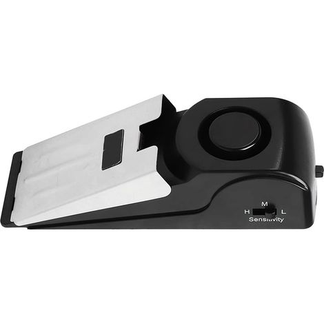 Butée de Porte 120 dB, Butoir de Porte Alarme Système D'alarme Portable en Forme de Cale Système D'alarme de Sécurité sans Fil Petite Taille Alarme Capteur pour la Maison/Appartement/Bureau (1/5)