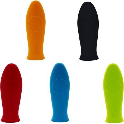 Protection de Pan de poêle en fonte résistante à la chaleur - Lot de 5 - Siliconen (1/5)
