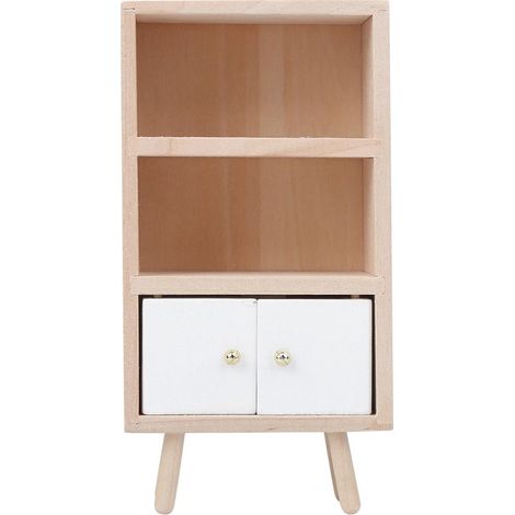 Meuble Miniature 1:12 pour Maison de Poupée, Buffet en Bois Décoratif Accessoire (1/5)