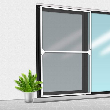 Porte moustiquaire de baie-vitrée 150x220 cm – Profilés en aluminium laqué – Barrière efficace contre les insectes – Installation simple – Confortex (1/6)