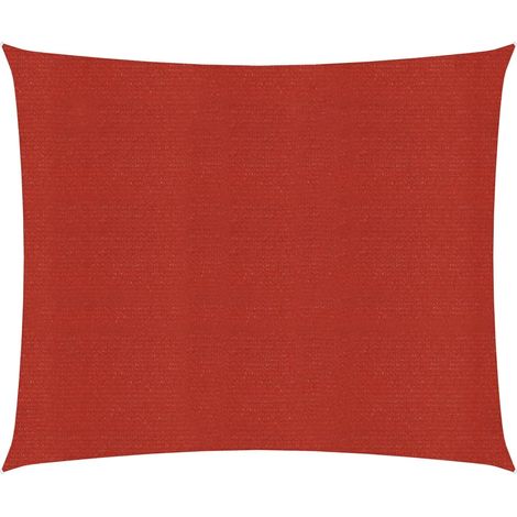 Parasol vela de sombra 160 g/m² rojo 6 x 6 m HDPE 020009291 (1/5)