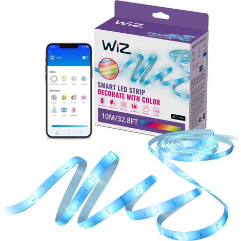 WiZ Ruban LED RGB 10 Mètres Lumière blanche et colorée - Incl. 1 Câble d'alimentation (1/2)
