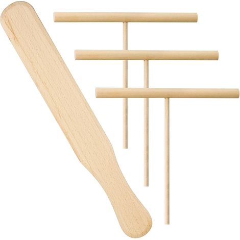 Set, bestehend aus einem Crêpe-Maker, einem Crêpe-Spatel aus Holz und 3 Crêpe-Rechen, einem Crêpe-Verteiler und einem Crêpe-Maker-Kochwerkzeug (1/5)