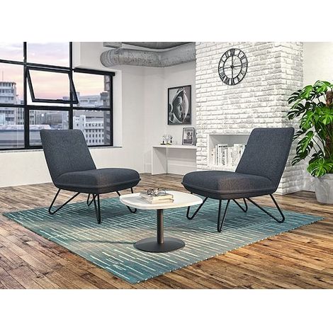 Chaise en tissu Design gris - Maxiburo (1/4)
