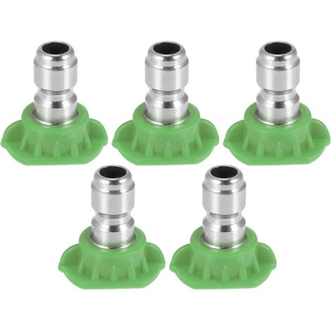 X AUTOHAUX Kit de 5 raccords buse pulvérisation pour nettoyeur haute pression, angle 15°, vert (1/5)