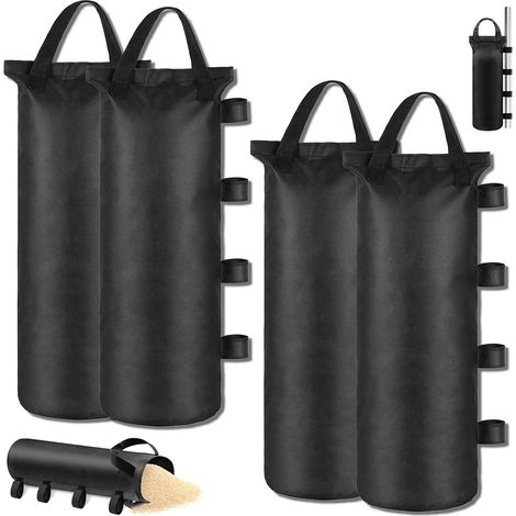 Poids Pavillon Sacs De Sable, 4 Pièces Sac Lestage Sable à Remplir pour Extérieur, Sacs De Sable Taille L, Mâts de Tente Fixes Poids Pavillon Sac de Sable pour Camping Plage Jardin, 50 x 20 cm (1/5)